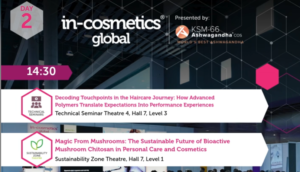 mushroom chitosan in-Cosmetics Paris